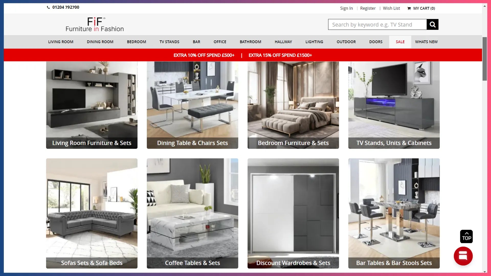 Homepage of Furniture in Fashion