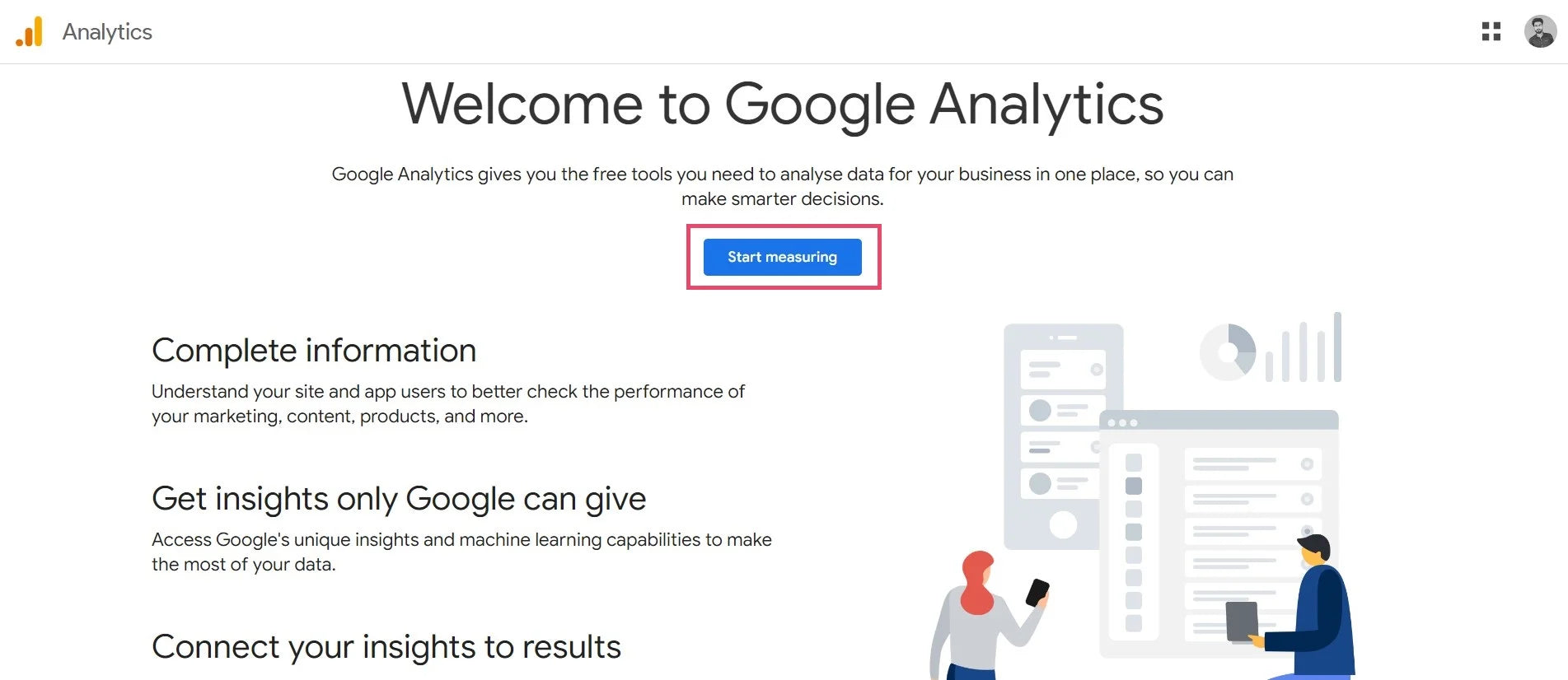 Google Analytics 4 account set up