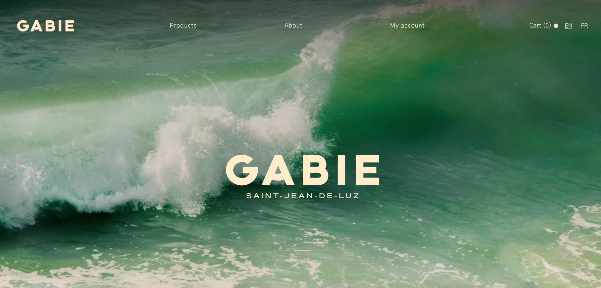 Screenshot of Gabie website 