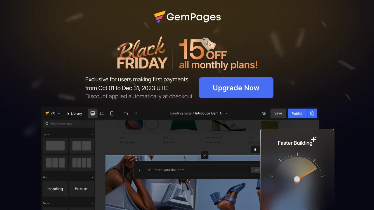 GemPages Black Friday deal 2023