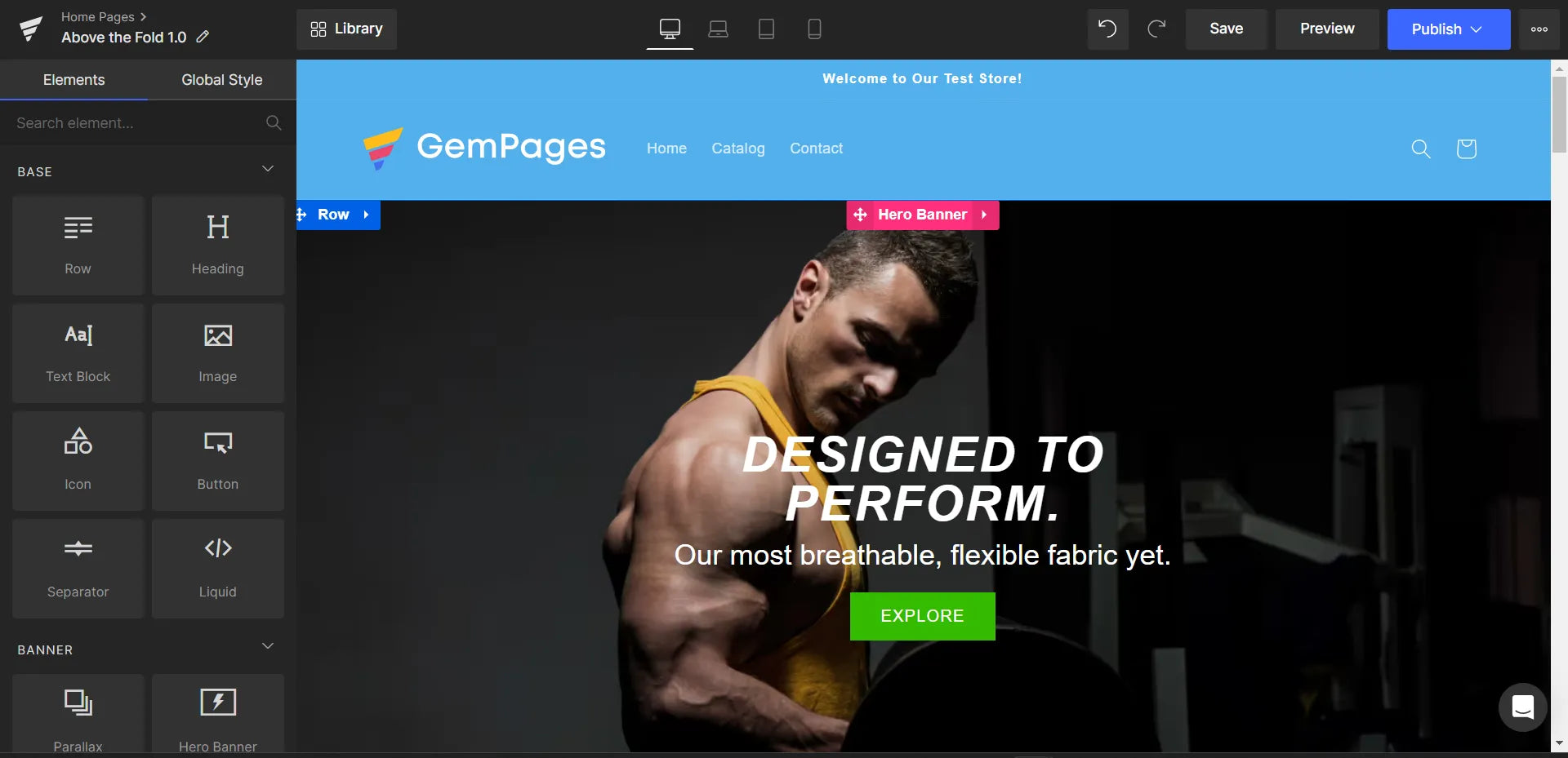 GemPages editor