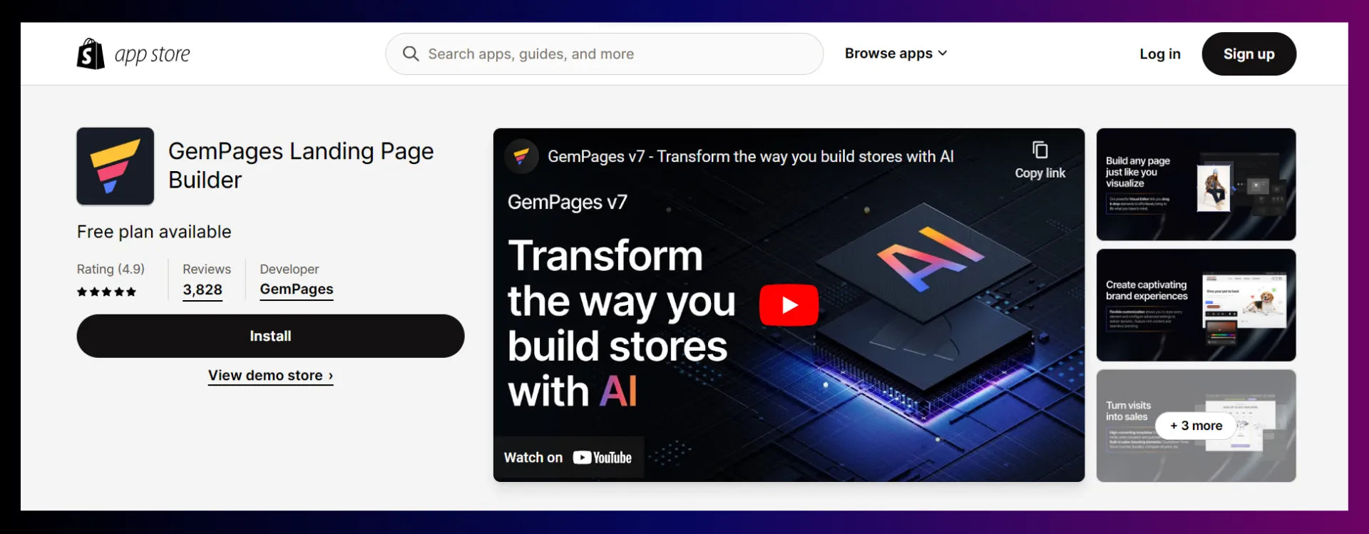 GemPages Landing Page Builder App