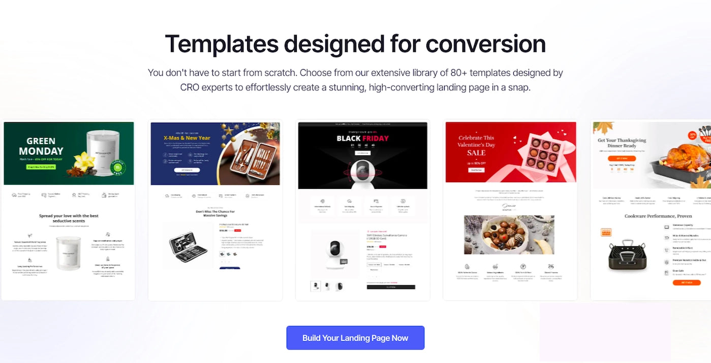gempages shopify landing page templates