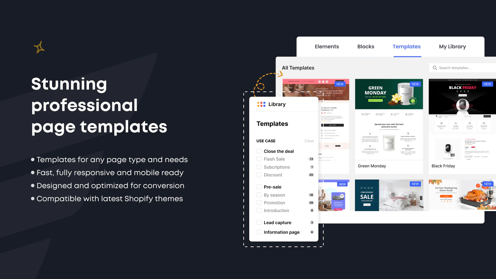 GemPages offers an extensive library of templates