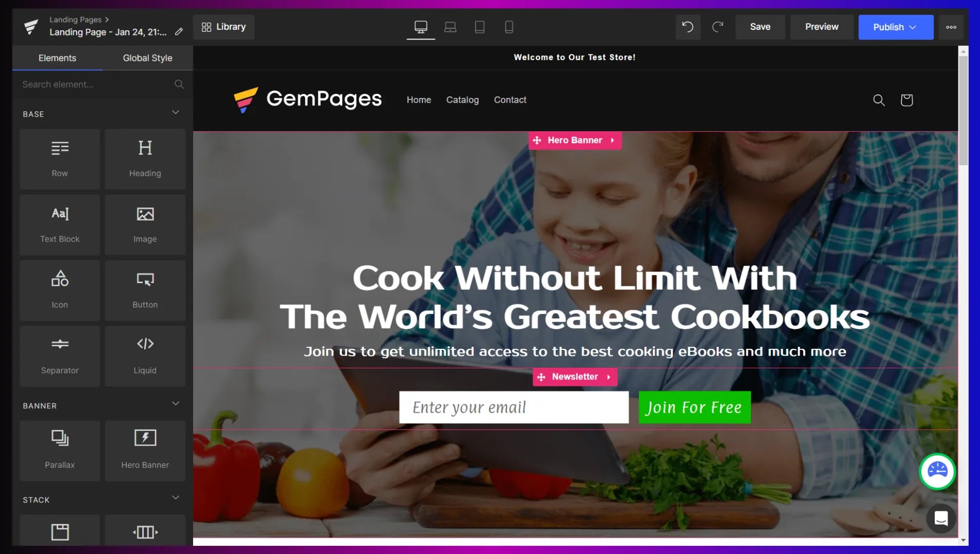 GemPages landing page editor