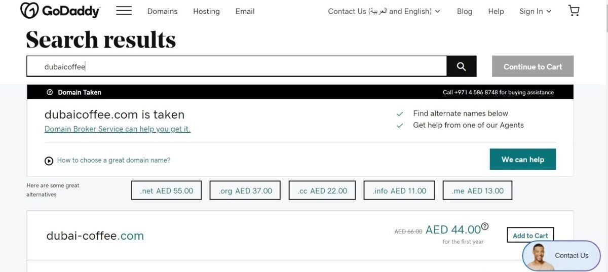 Check for domain availability