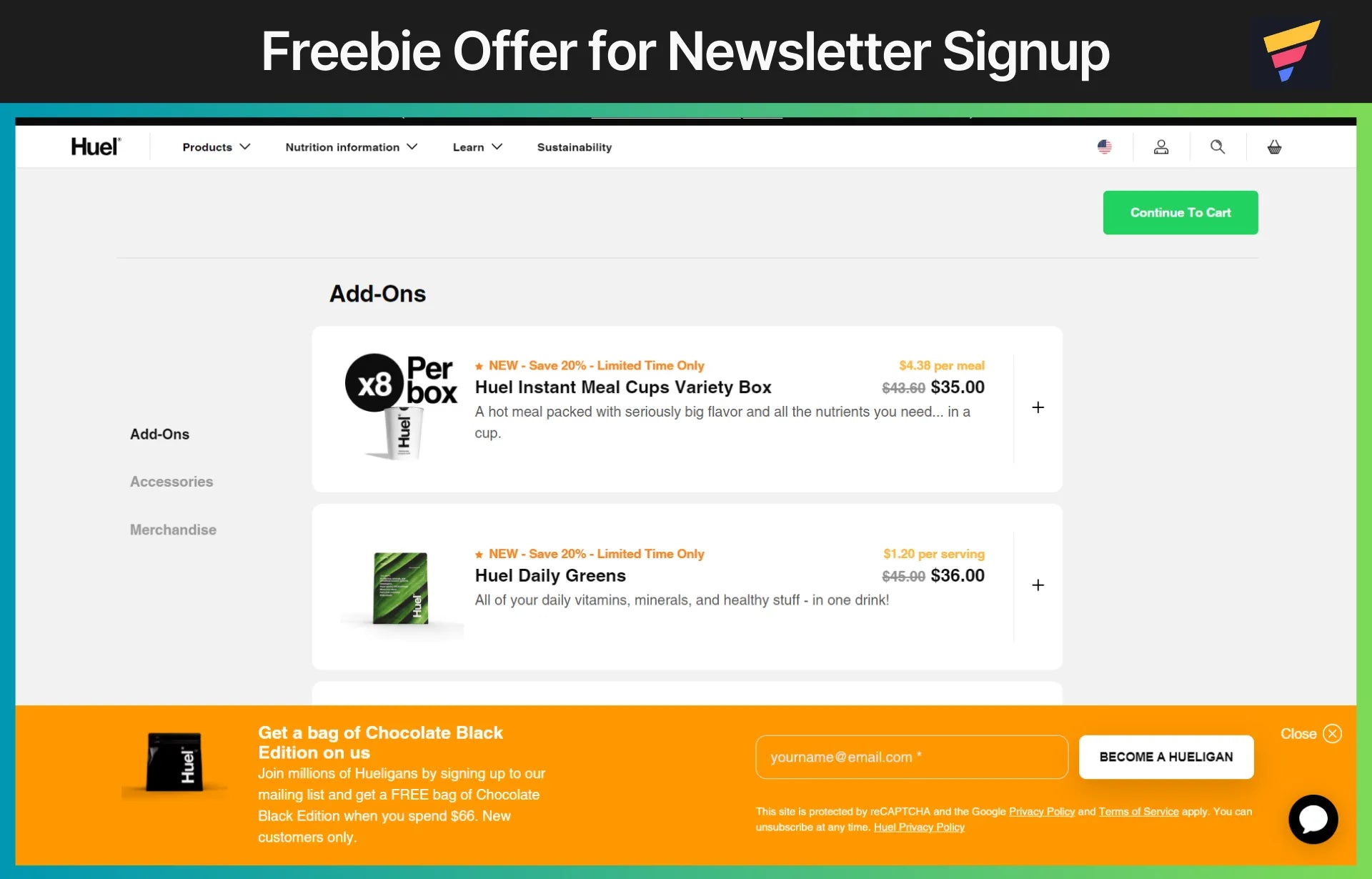 Freebie Offer for Newsletter Signup