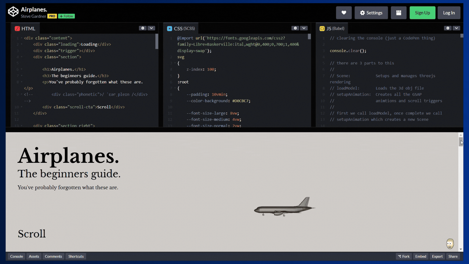 interactive website