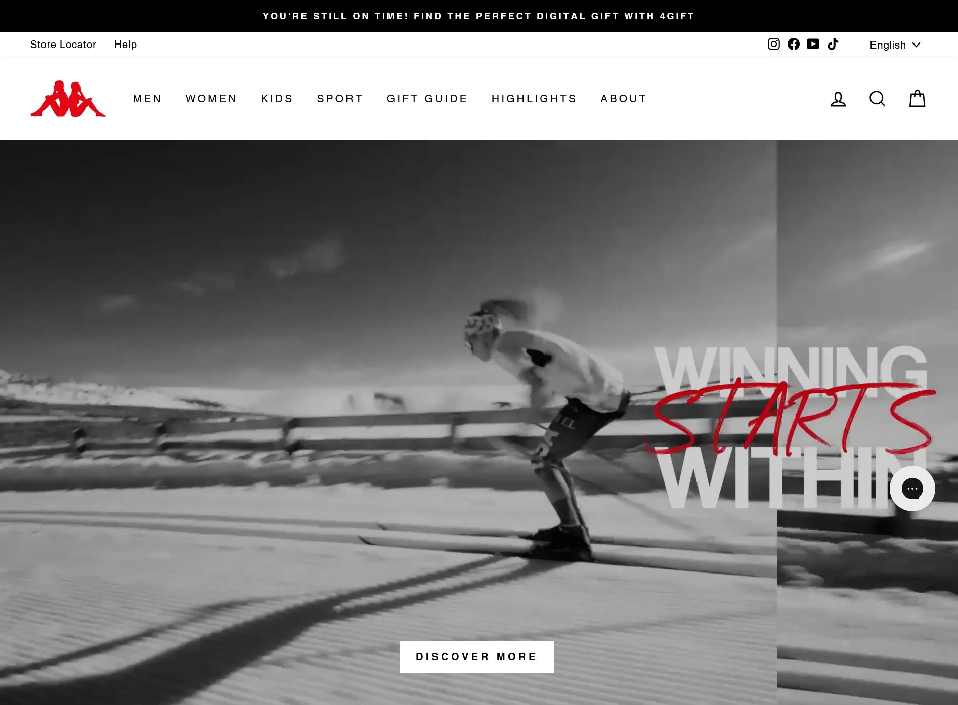 Screenshot of Kappa's website.