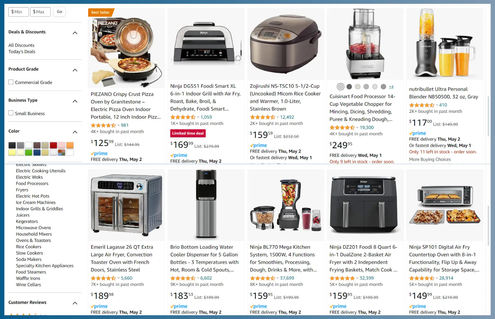 High-ticket kitchen products on Amazon