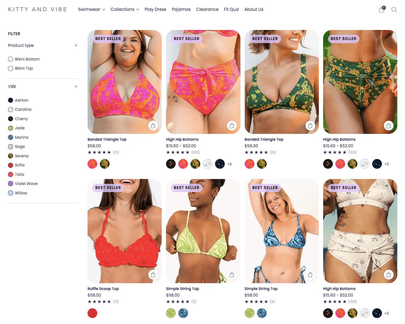 Kitty and Vibeの商品ページ