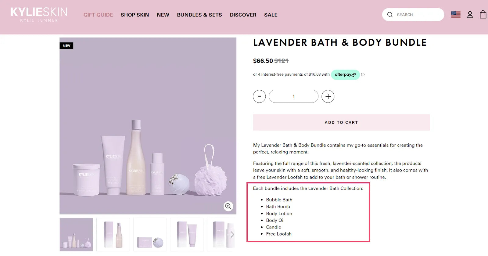 Lavender Bath & Body Bundle from Kylie Cosmetics