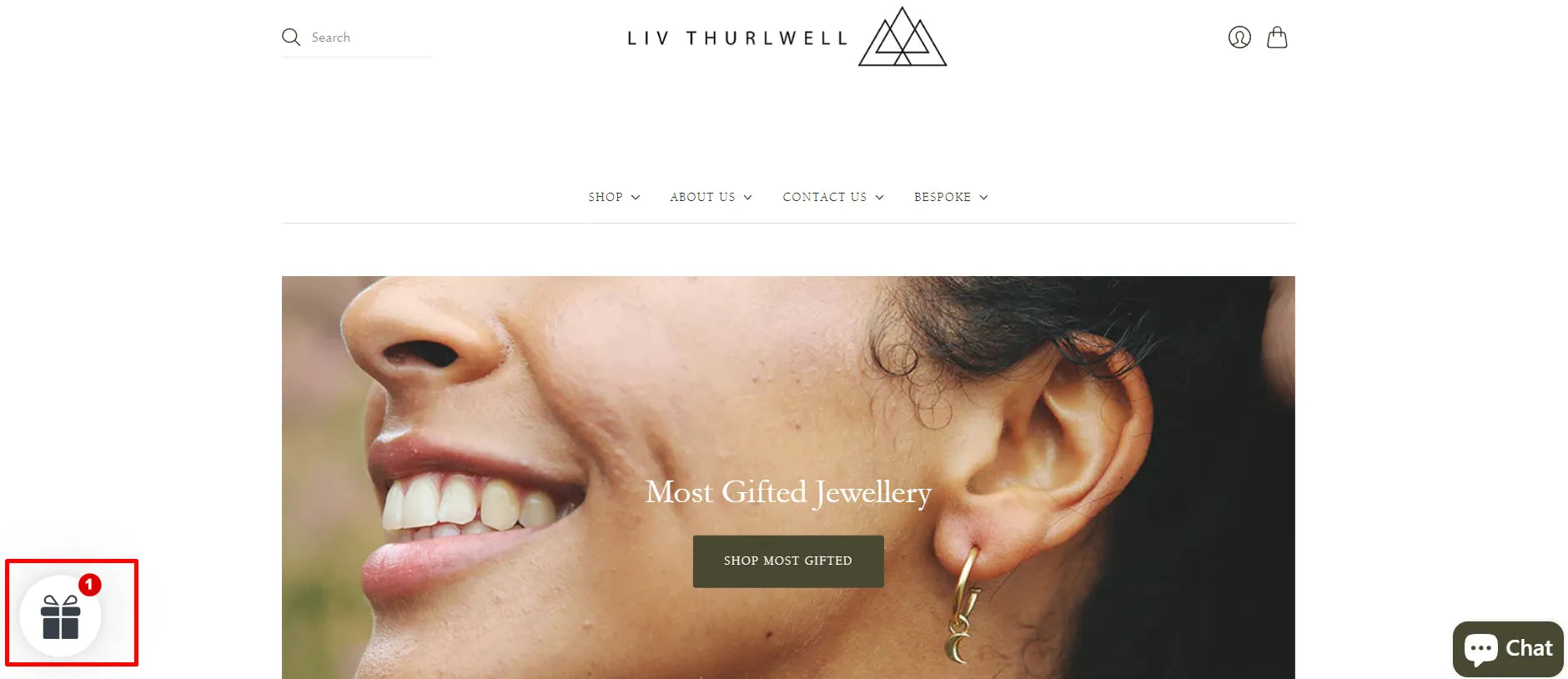 Screenshot of Livthurlwell homepage.