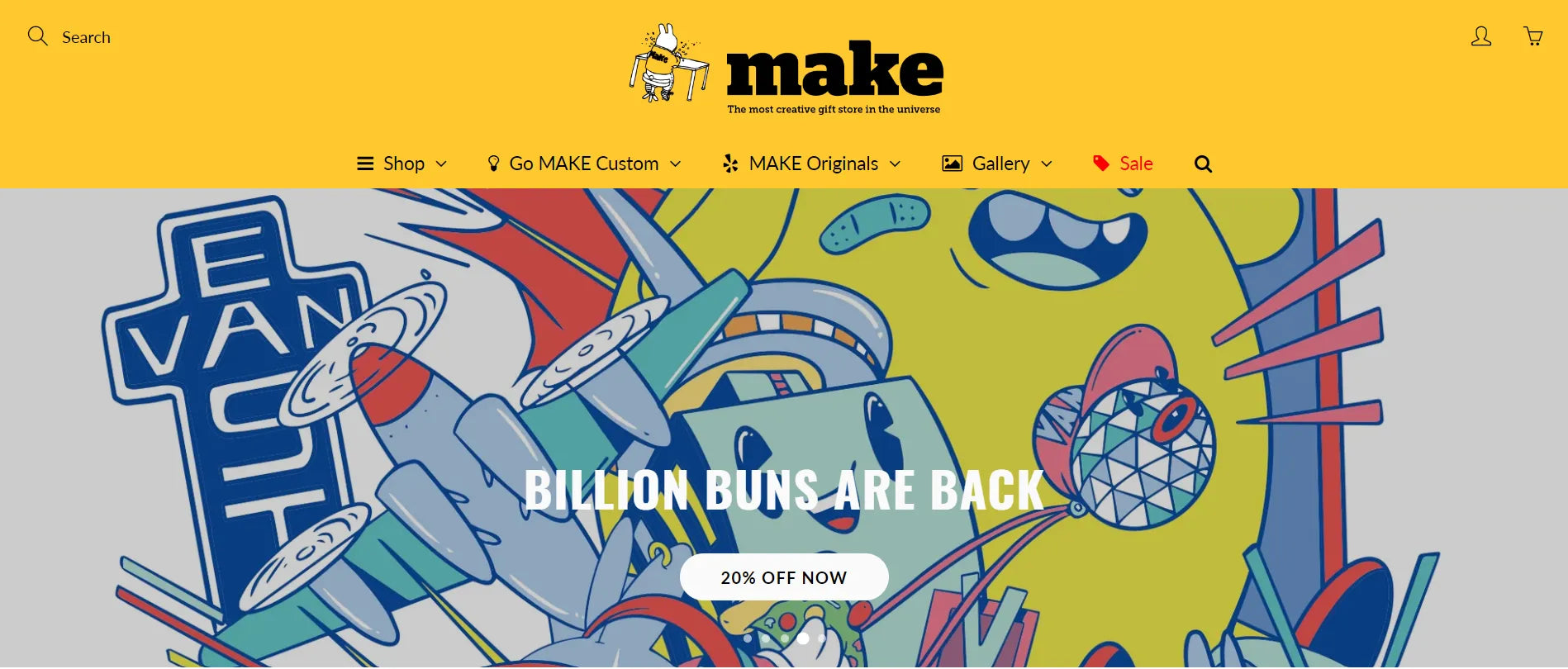 Screenshot of MAKE’s website.