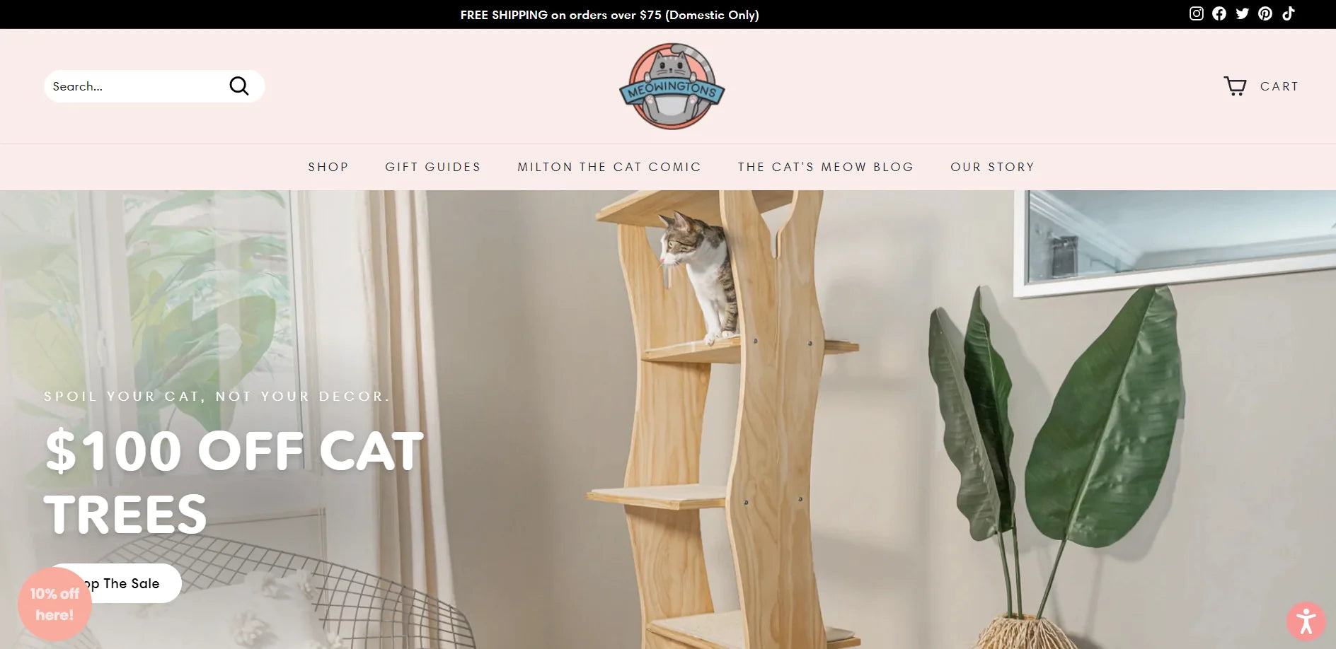 ドロップシッピングストアのMeowingtons