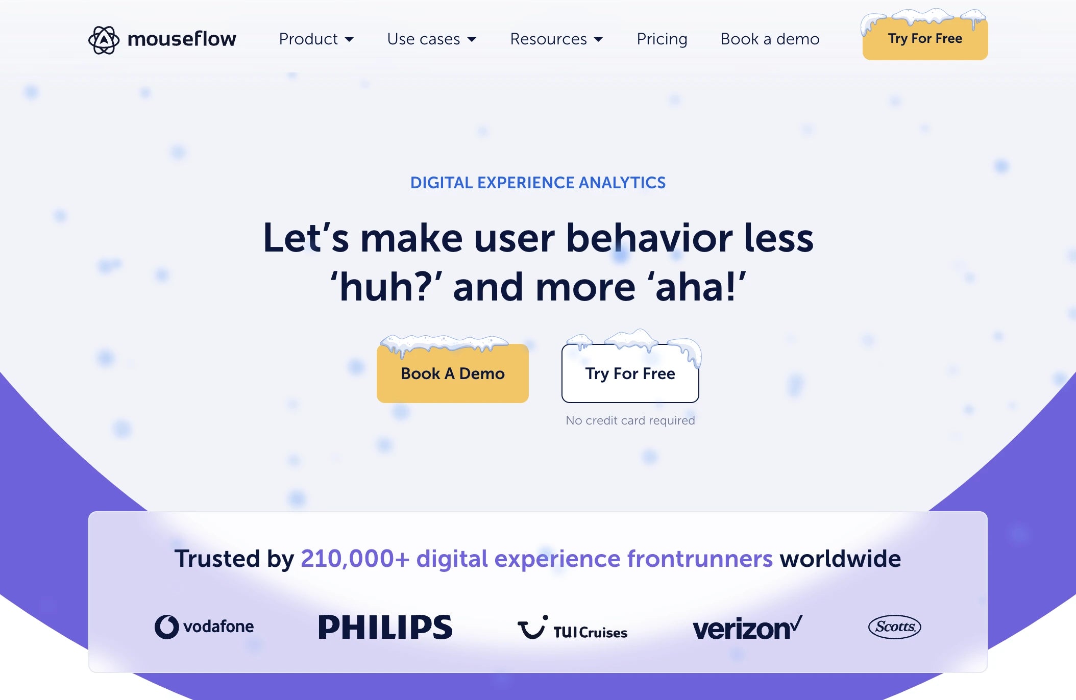 Screenshot of Mouseflow’s website