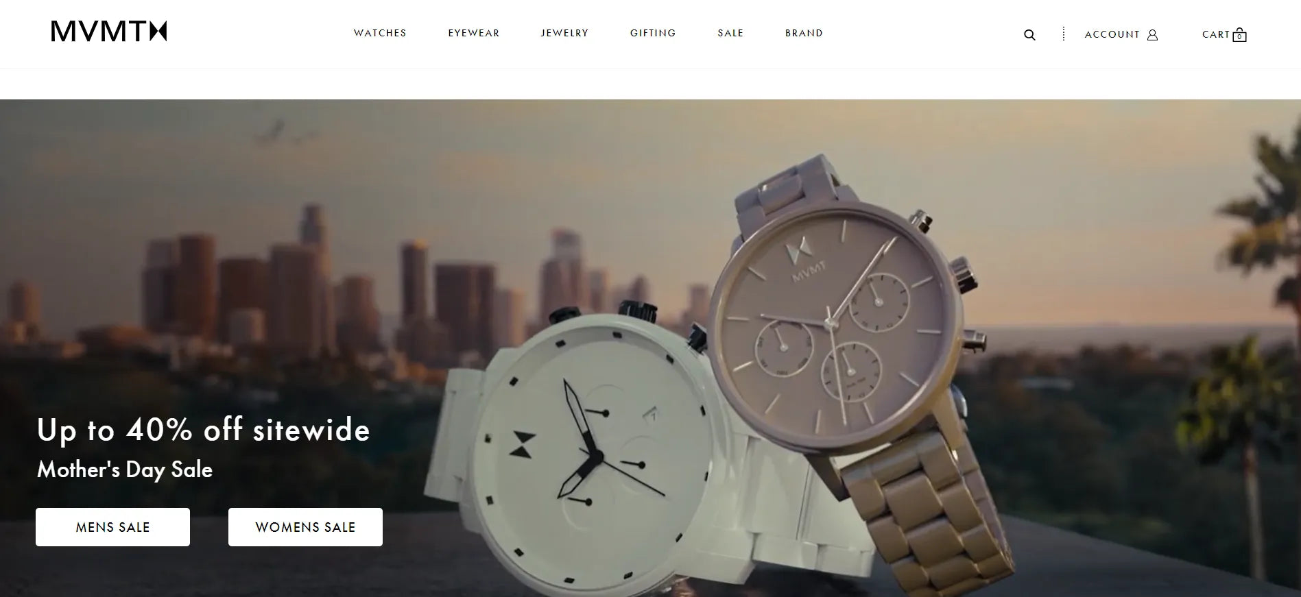 Screenshot of the MVMT website.