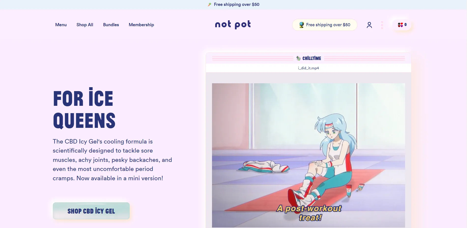 Screenshot of Not Pot’s website.