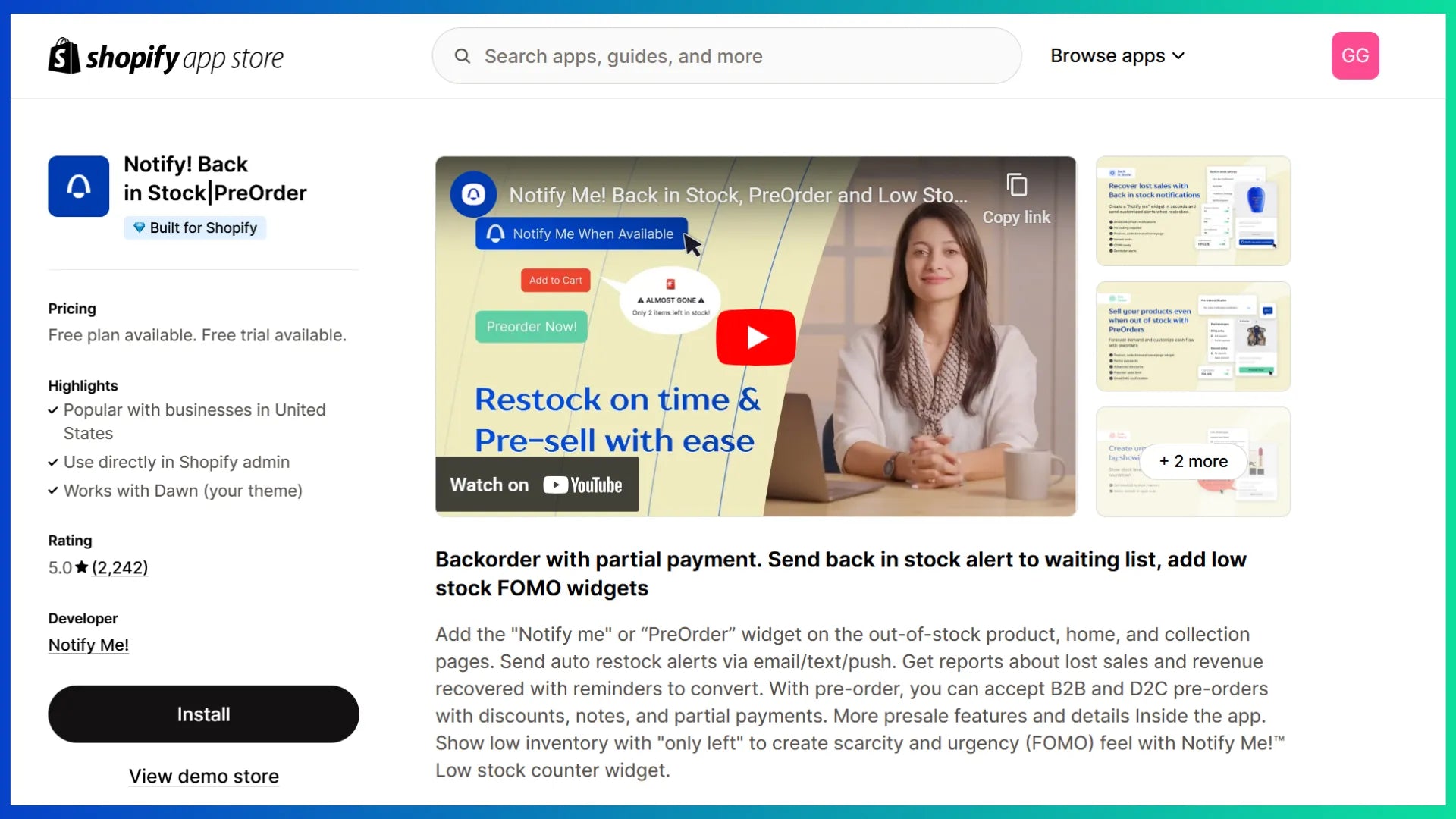 Notify! Back in Stock | PreOrder app