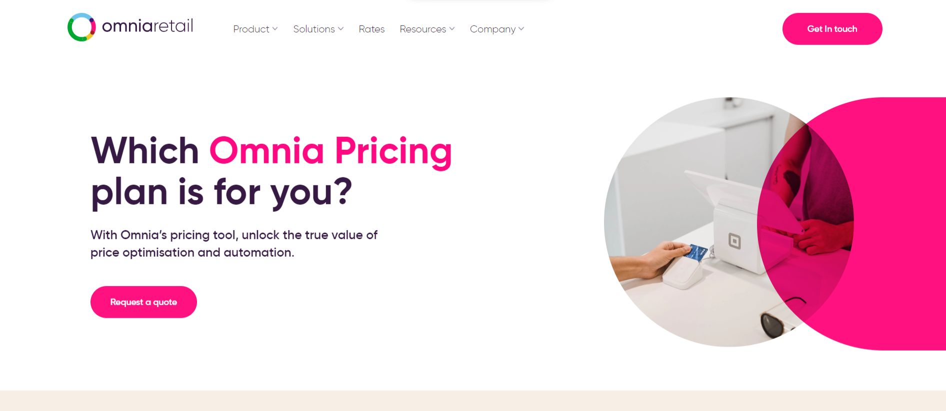 Omnia’s pricing page