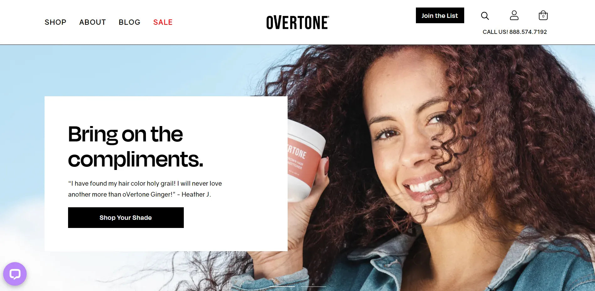 Screenshot of oVertone’s website.