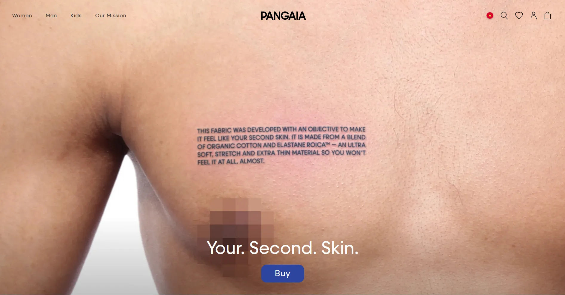 Screenshot of Pangaia’s website.