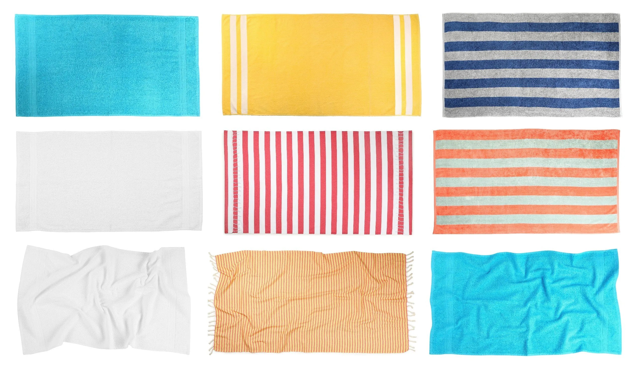 Different towel patterns can be created using POD methods. Source: Shutterstock.