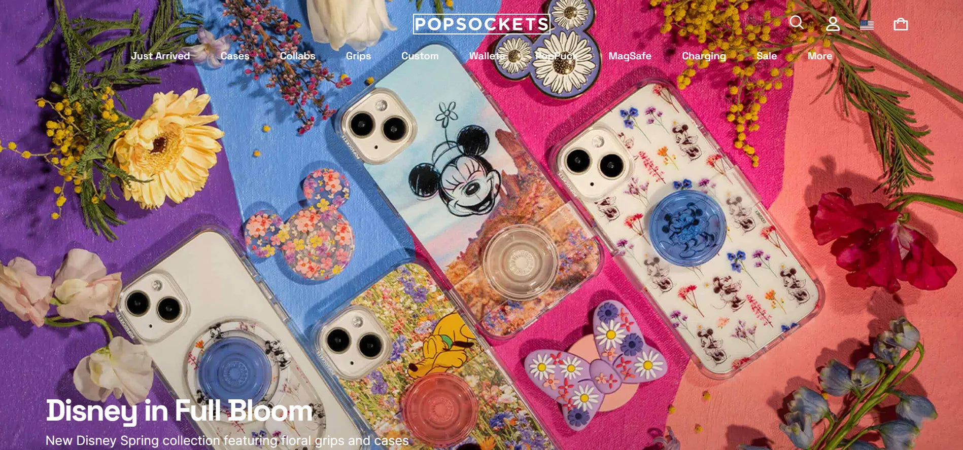 Screenshot der Popsockets-Website.
