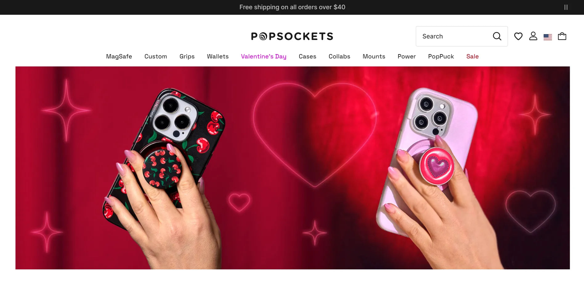 Screenshot of PopSockets’ website.