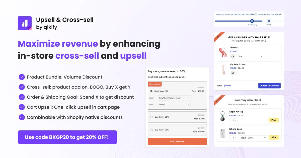 qikify Upsell & Cross-sell MFD deal 20% Discount
