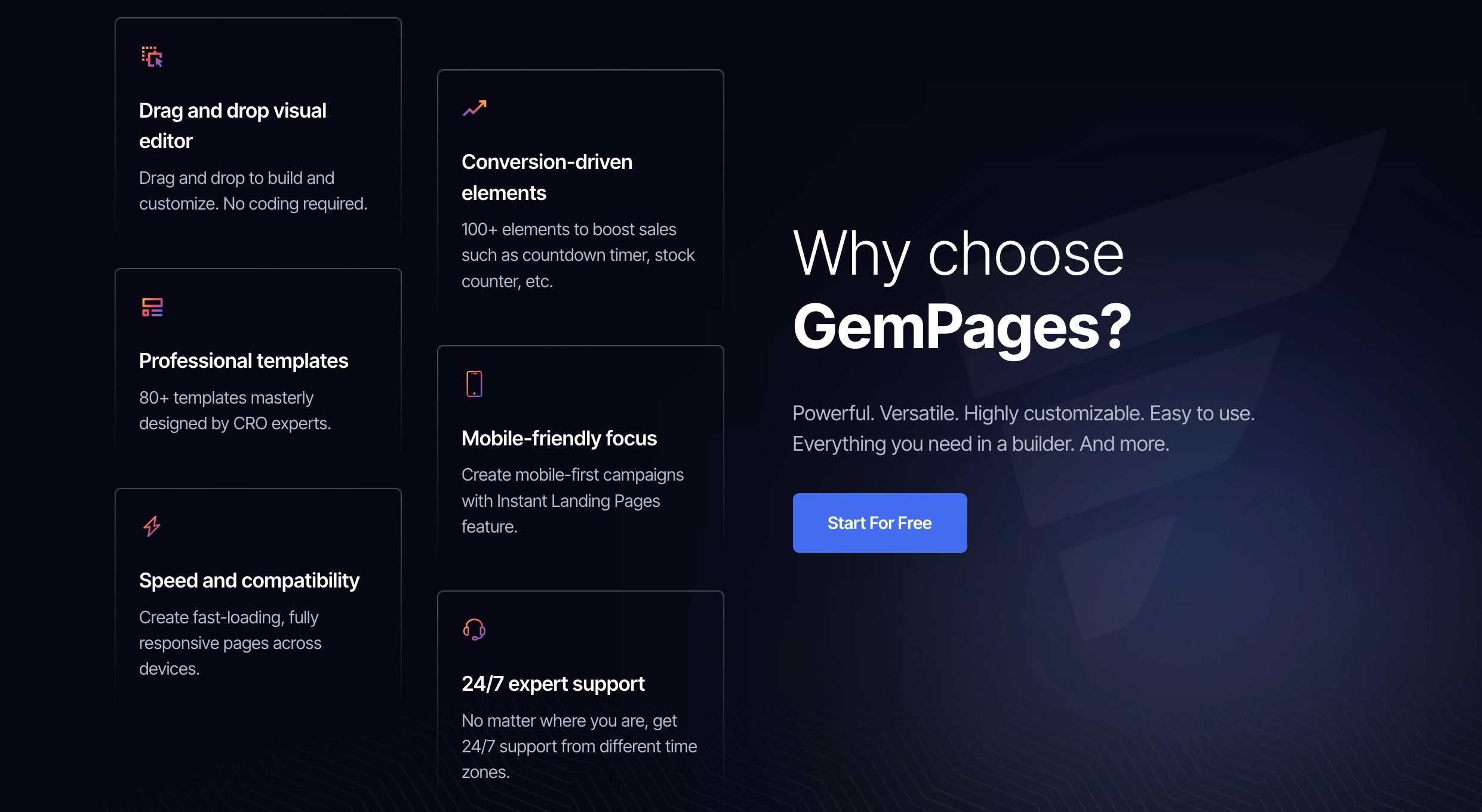 Reasons to choose GemPages page builder