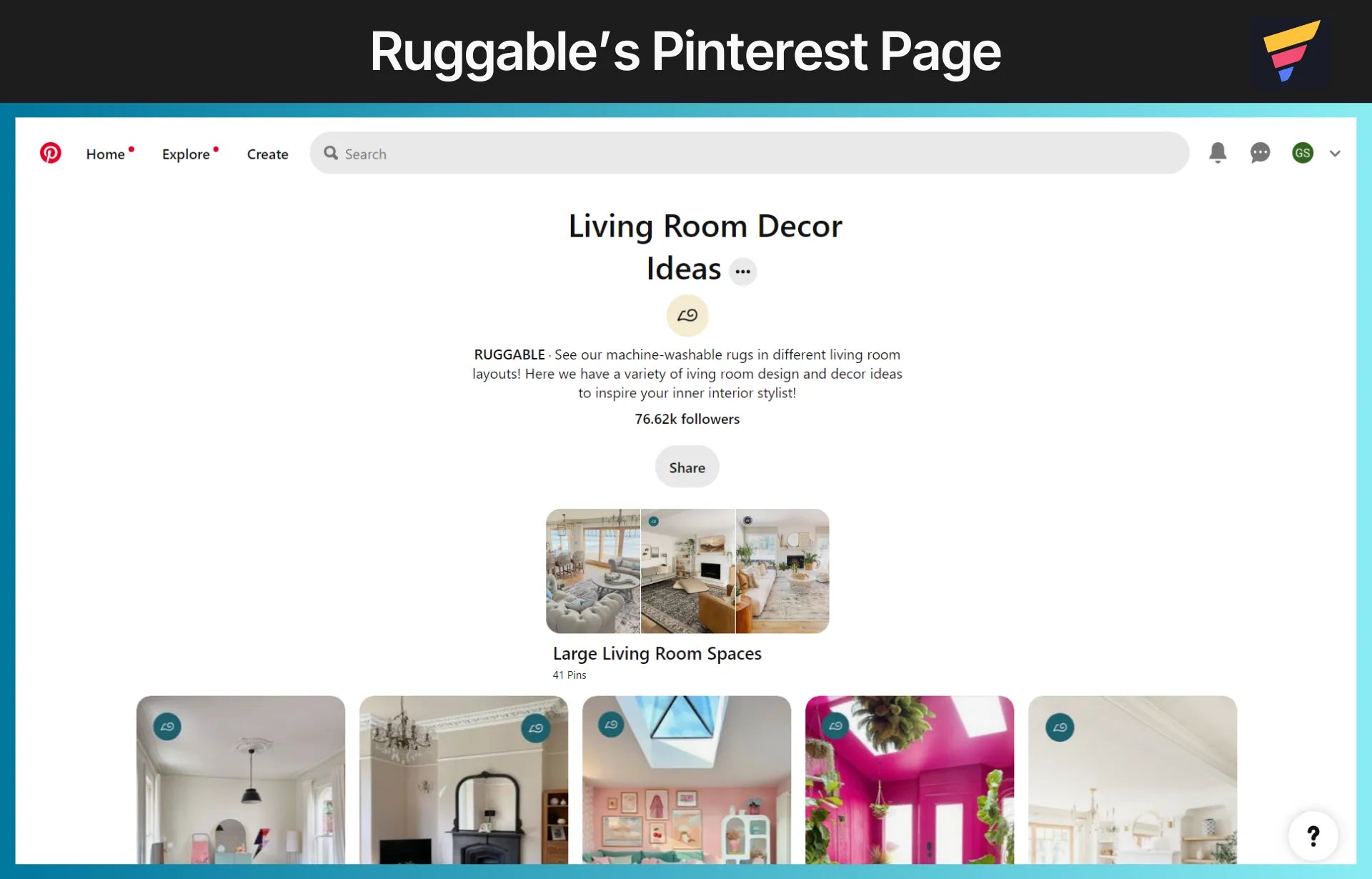 Ruggable’s Pinterest Page