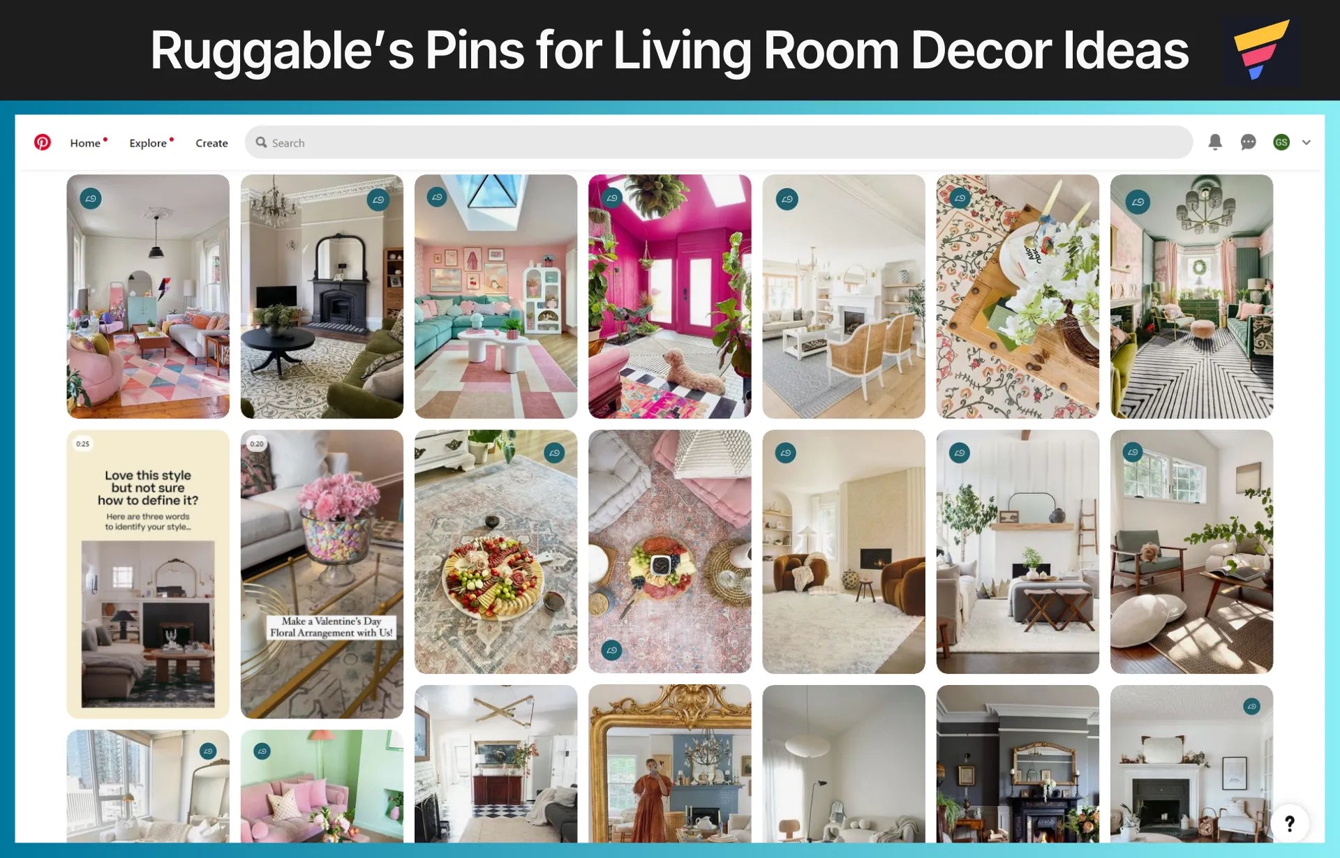 Ruggable’s Pins for Living Room Decor Ideas