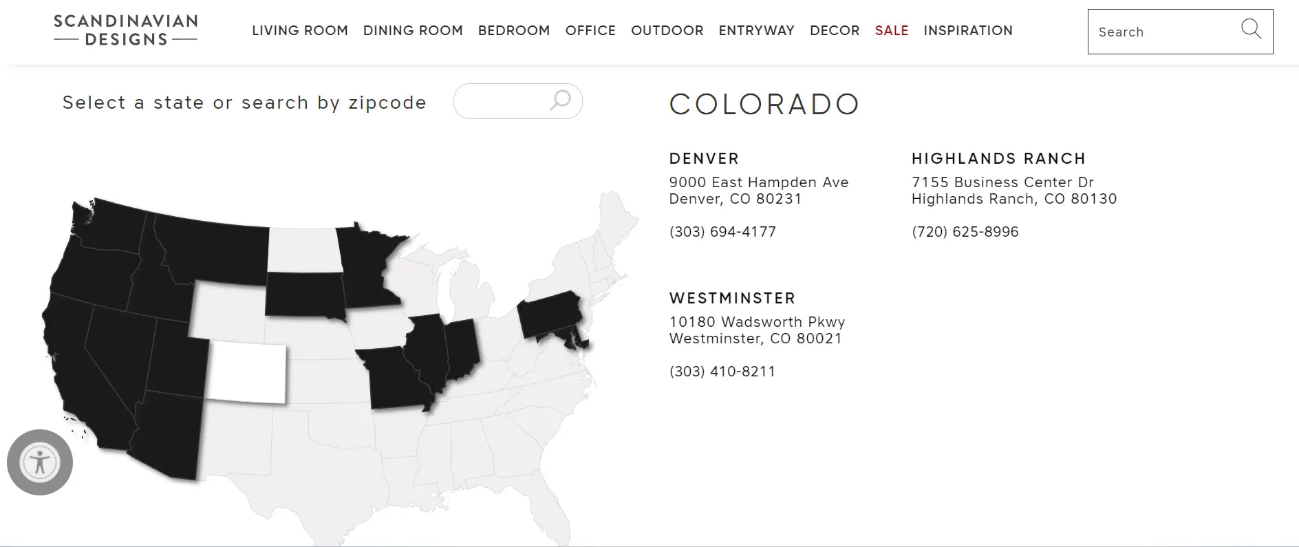 Scandinavian Designs’ location detected.