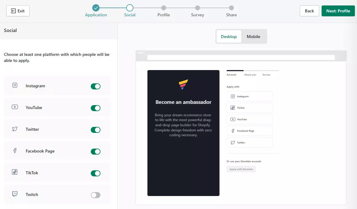 inside shopify collabs app