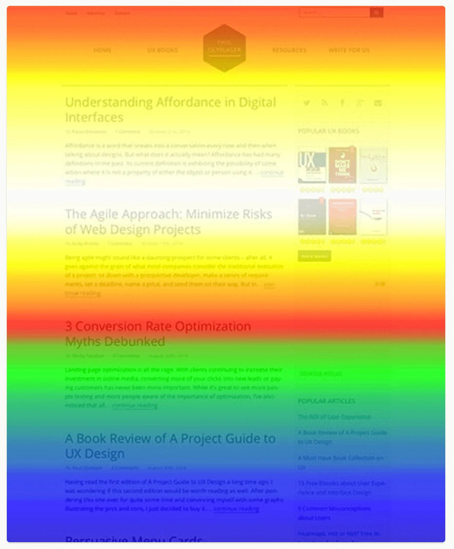 Illustration for a scroll heatmap