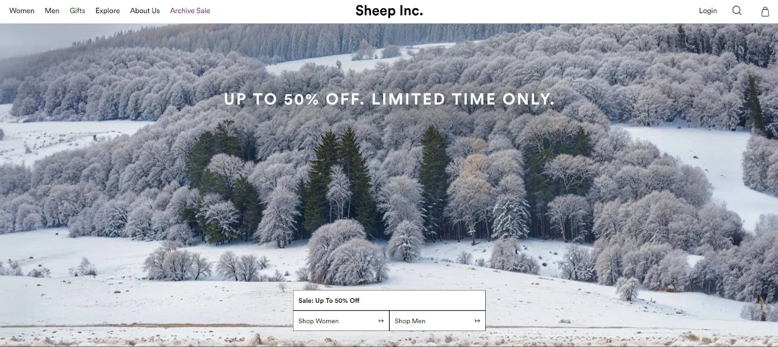 Screenshot of Sheep Inc.’s website.