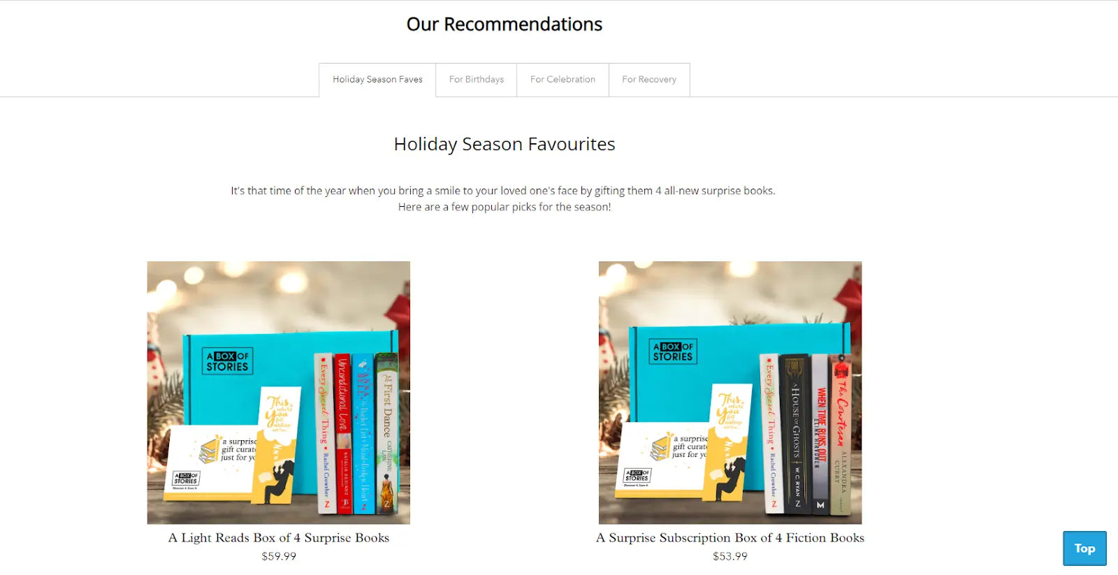 Example of Shopify eBook site