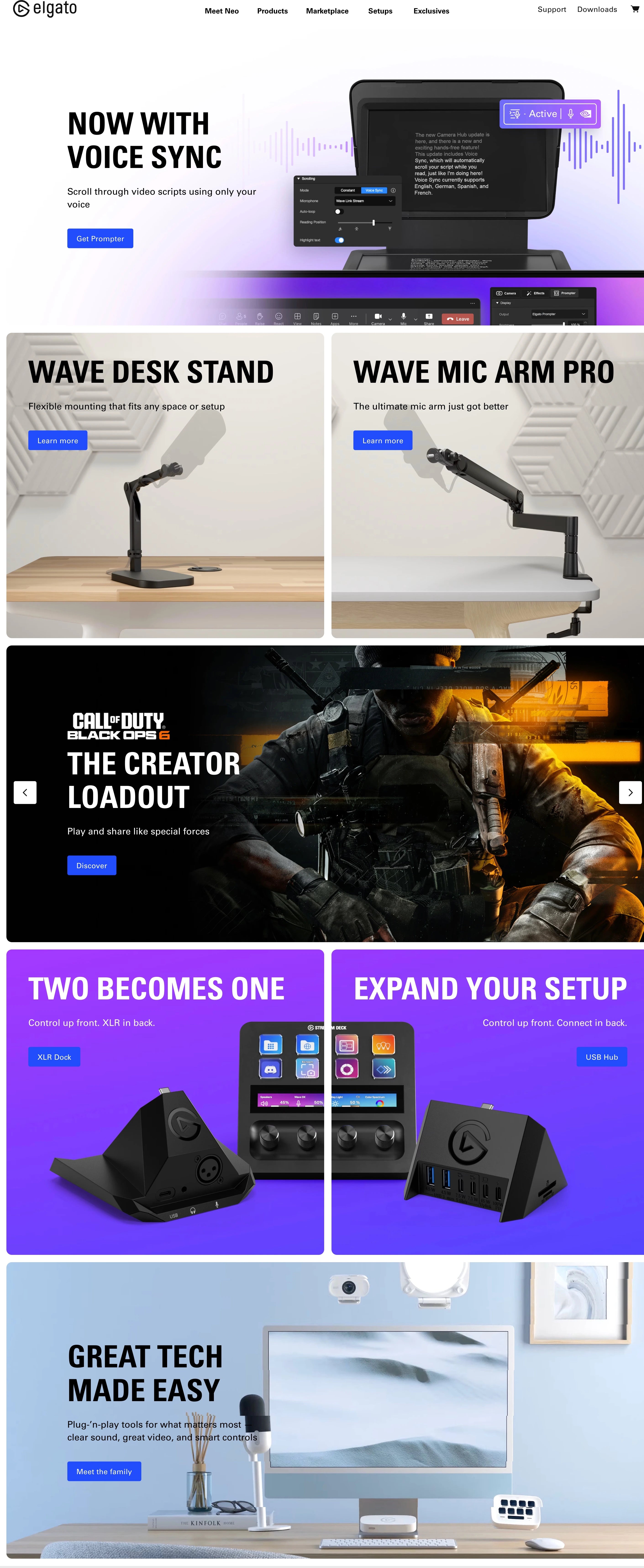 Screenshot of Elgato’s website.