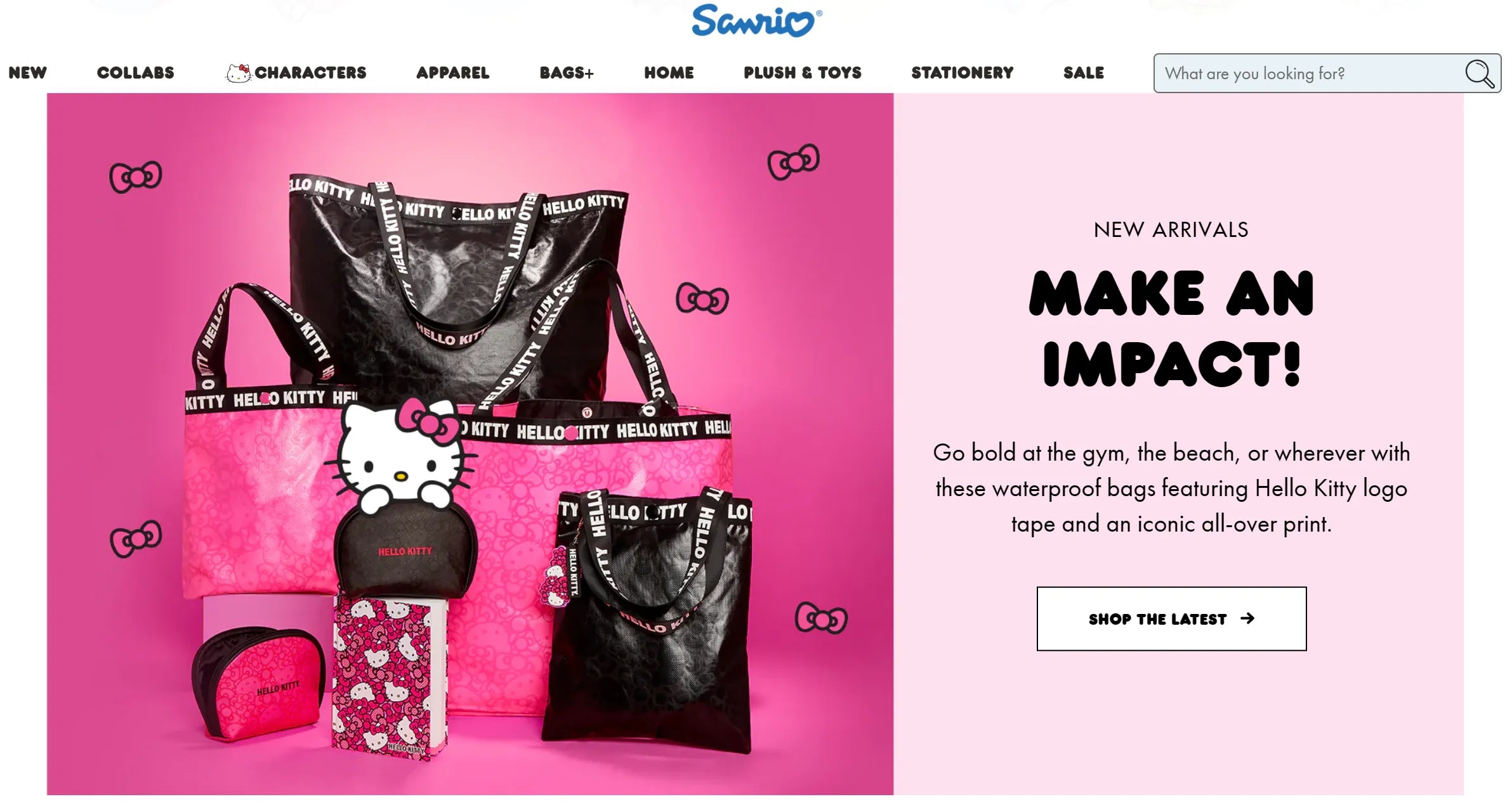 Sanrio bags with cute kitty designs