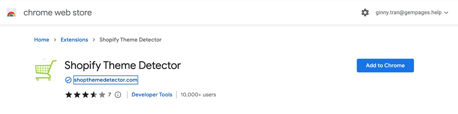 Detector de temas de Shopify
