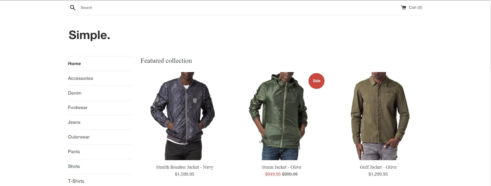 simple shopify theme