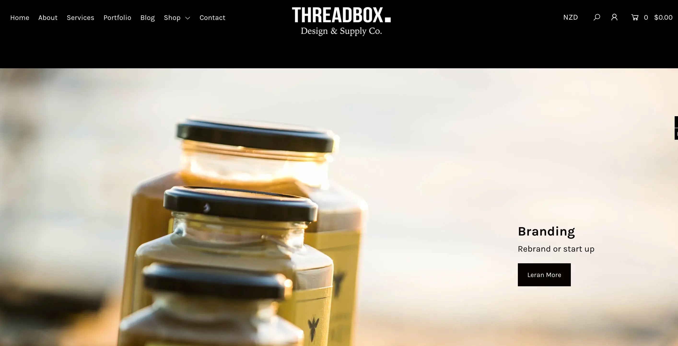 Página de inicio de threadbox