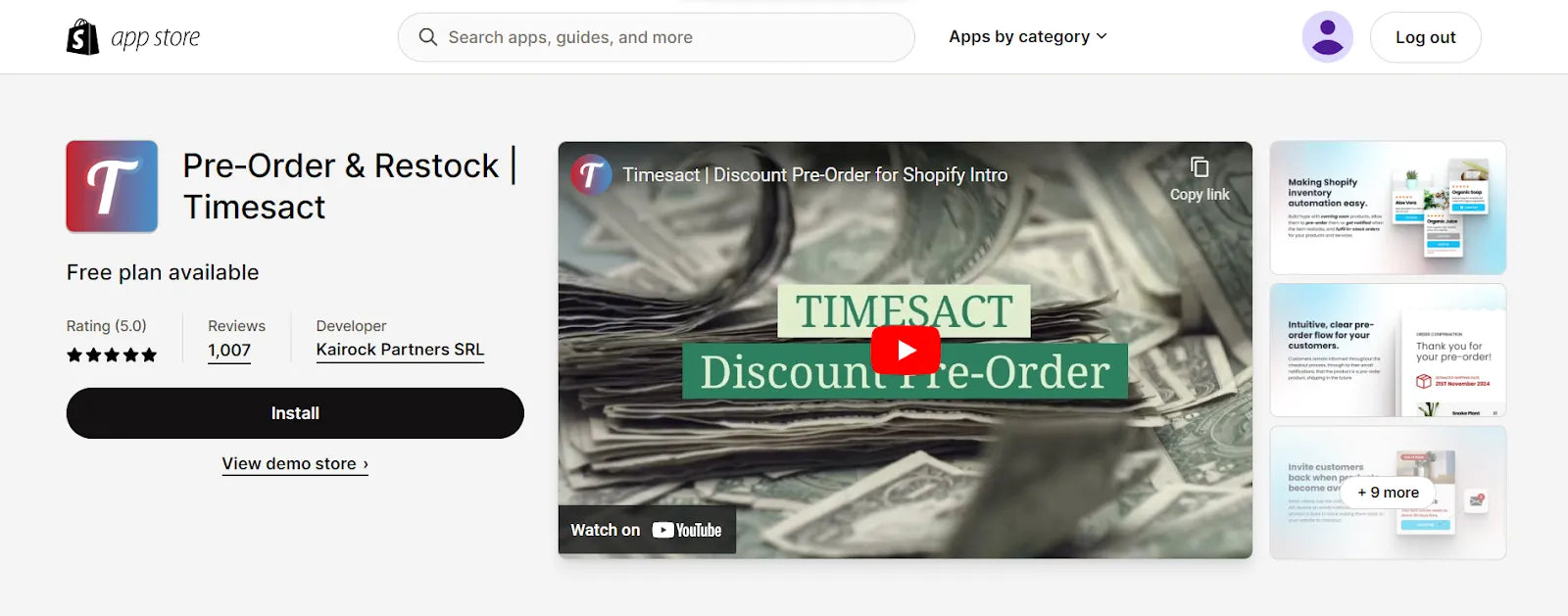 Shopify app - Pre‑Order & Restock | Timesact