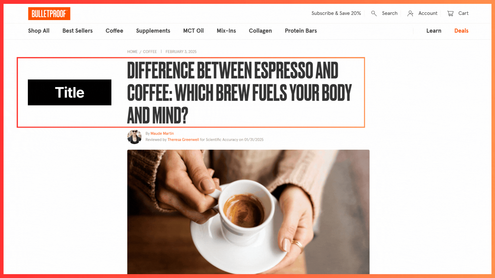 Typography on the Bulletproof blog