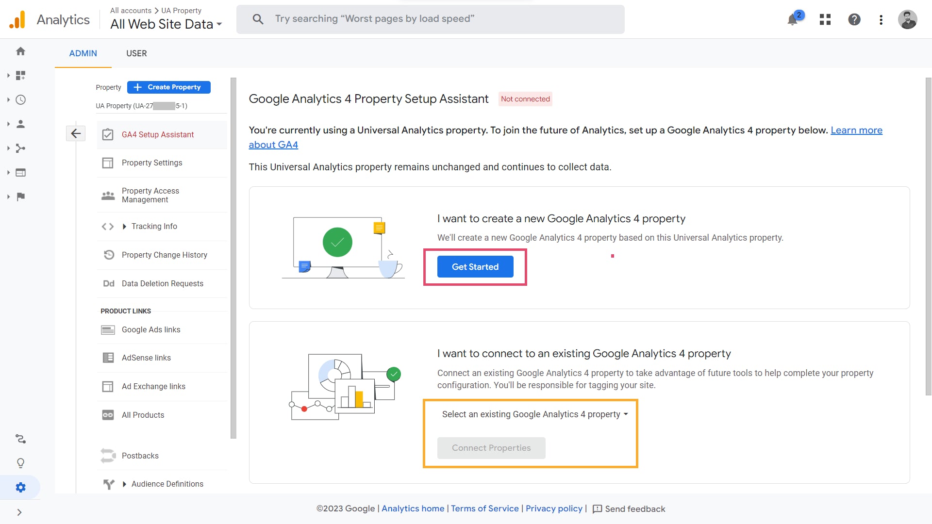 Google Analytics 4 Property Setup Assistant
