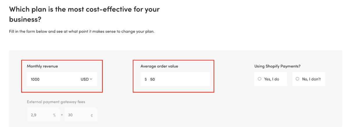 How to use a Shopify Fees Calculator 1