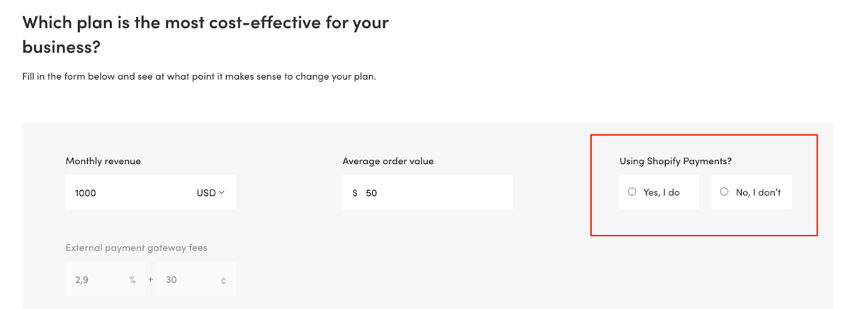 How to use a Shopify Fees Calculator 2