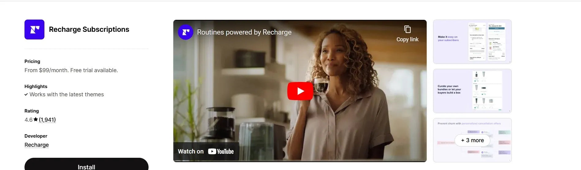 vitamin & supplements shopify app recharge subscriptions