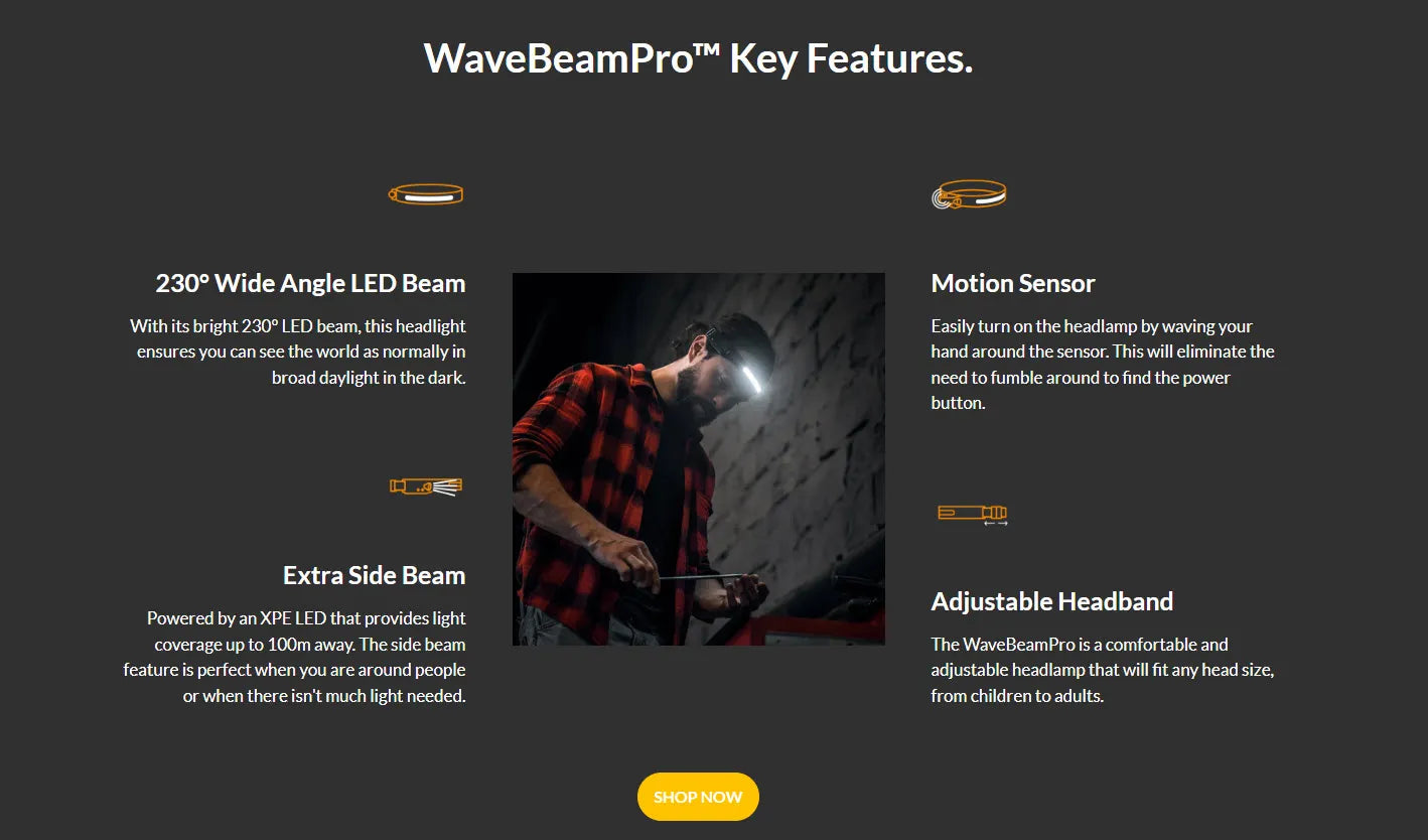 One product Shopify store: WaveBeamPro